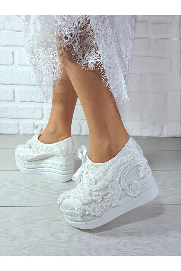 Women's Wedge Heel Bridal Shoes 18514