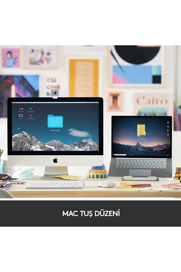 MX Keys Mini Mac İçin Minimalist Kablosuz Aydınlatmalı İngilizce Q Klavye - Beyaz - 3