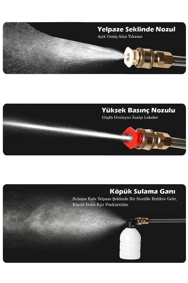 şarjlı ve yüksek basınçlı oto yıkama makinesi ve sulama tabancası bahçe yıkama makinesi - 7