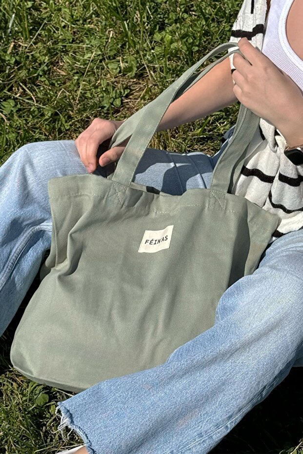 Gabardine Cloth Bag - Matte Water Green (Magnet Fence - 100% Cotton Gabardine)