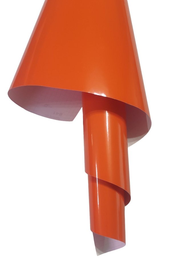 Orange Color Durable Vehicle Motor Furniture White Goods Coating Foil (126cm X 20 cm)