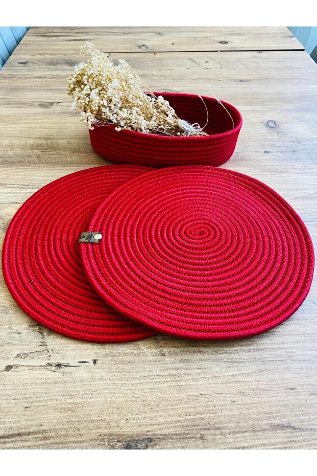 3 Piece Jute Wicker American Service Plug and Basket Set