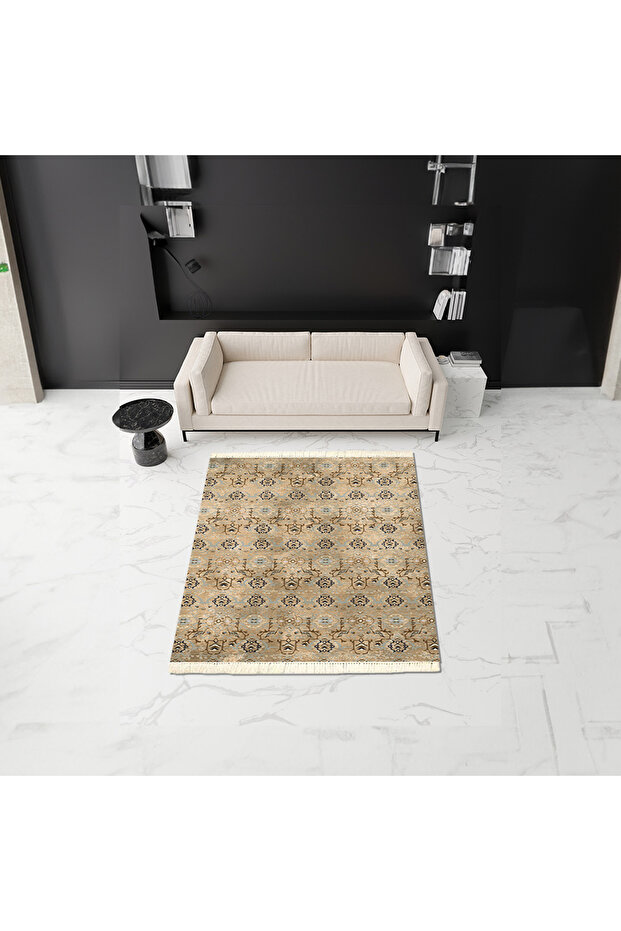 Homey | Luxurious Rectangular Decorative Carpet, Beige