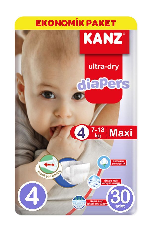 4 Numara Bebek Bezi Ekonomik 30 Adet - 1