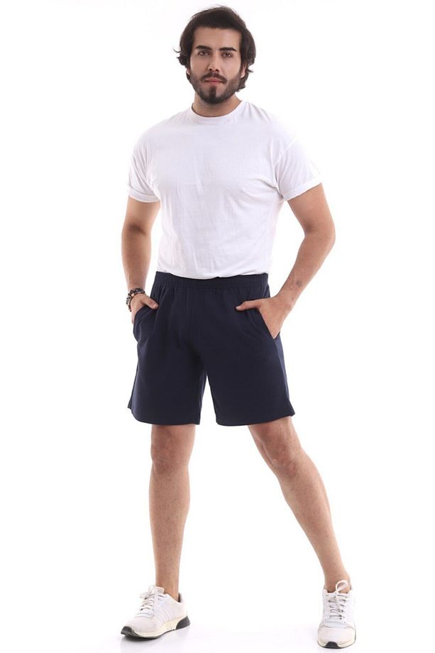 Lacivert Erkek Basic Cepli Şort - 1
