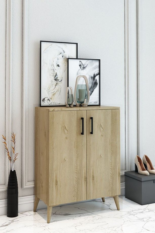 Safir Meşe Ayakkabılık - 95x70x35 - %100 Mdf - 1