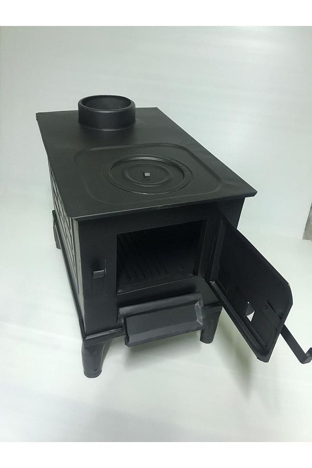 Çadır Sobası Siyah Boyalı Mini Ördek Soba (kovasız) Kamp Sobası Kış Bahçesi Sobası - 7