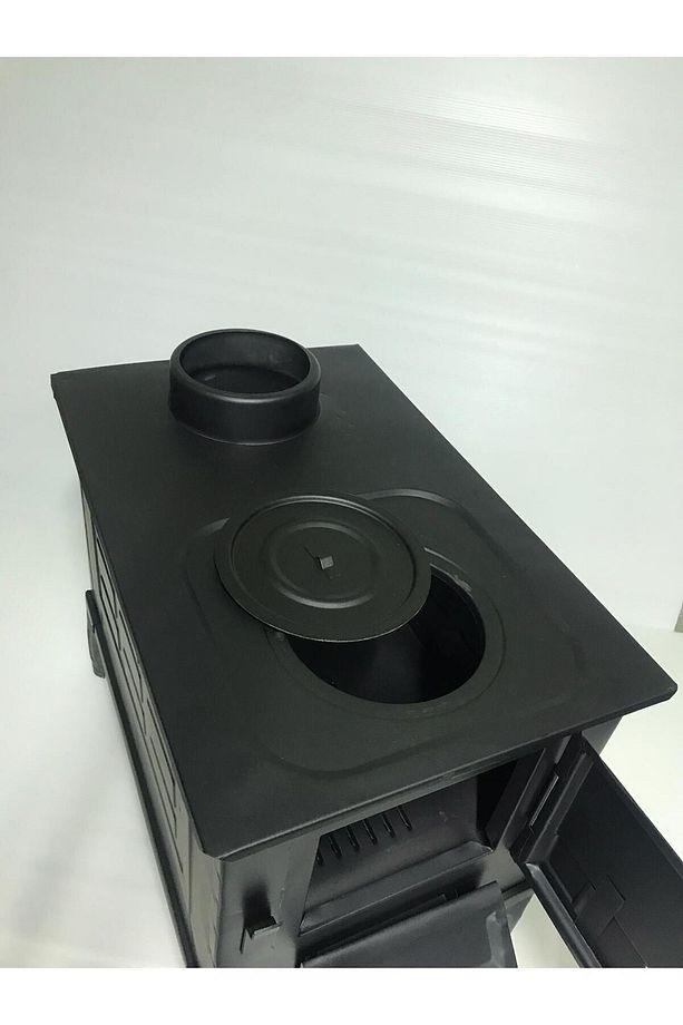 Çadır Sobası Siyah Boyalı Mini Ördek Soba (kovasız) Kamp Sobası Kış Bahçesi Sobası - 4