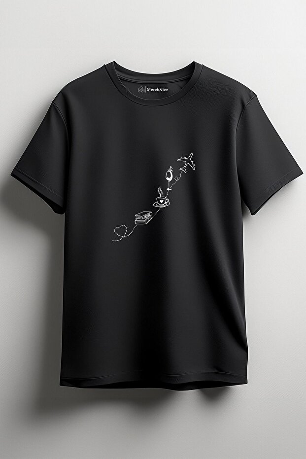 Airplane Travel Design Front Printed Unisex T-Shirt