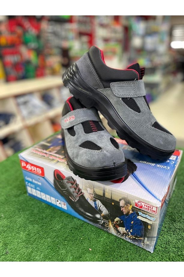 Işçi Ayakkabısı Çelik Burunlu Süet Deri Cırtlı Model 39-45 Numara - 3