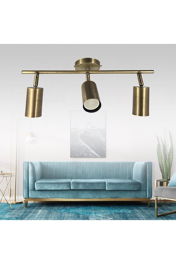 Lüks Spot Eskitme 3'lü Avize | Kaliteli Modern Metal Avize - 4