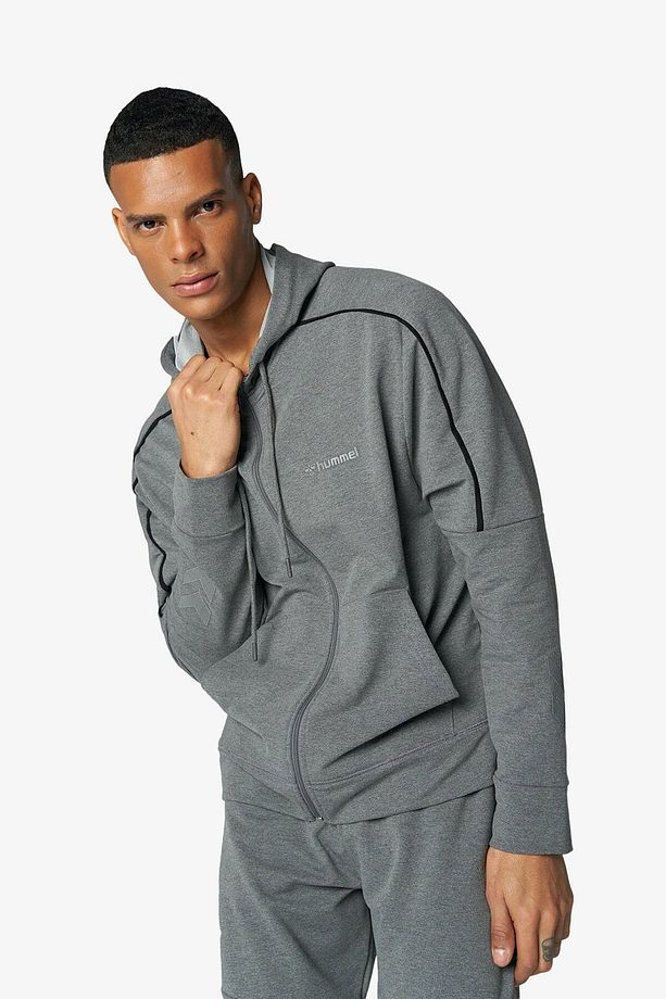 Hmlissina Zip Hoodie Erkek Gri Sweatshirt 921695-2833 - 3