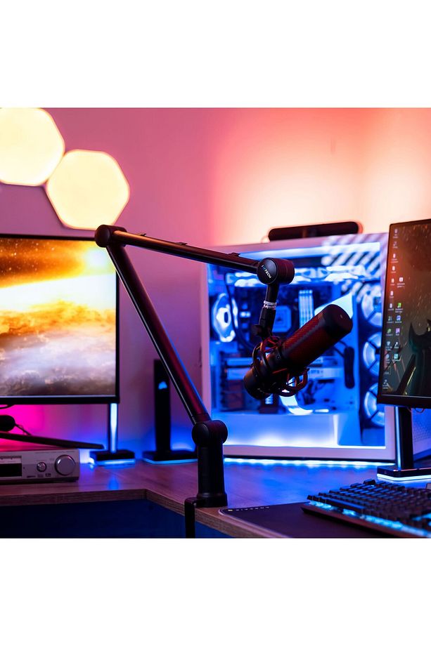 Mikrofon Tutucu Stand - Yayın Ve Podcast Için Ayarlanabilir 360° Mikrofon Kolu Boom Arm - Hero - 6