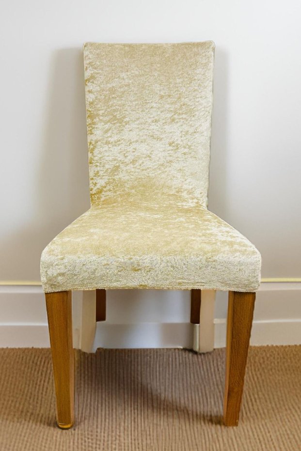 Mink Colored Chair Cover - Washable and Elastic, Velvet Fabric 1 Piece