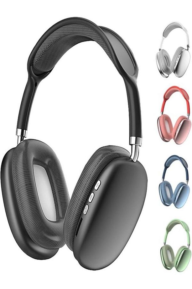 P9 Pro Max Bluetooth Kulaklık Bt5.0 Mikrofonlu Fm Radyolu Tf Kart Girişli Aux Bluetooth Kulaklık - 6