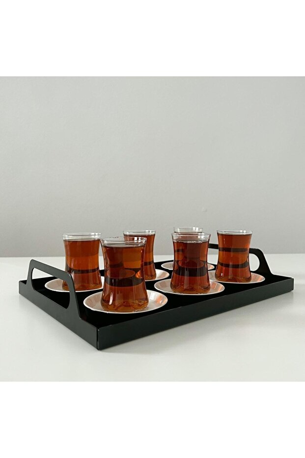 Erfum Metal Tray with Handle Decorative Tray Tea Coffee Tray Daily Tray