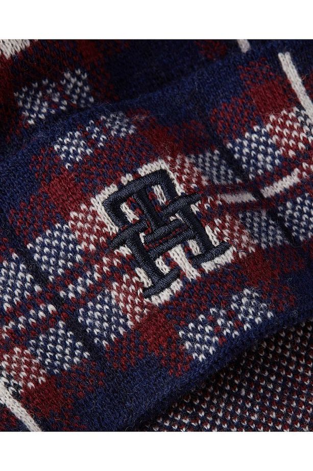 TH MONOGRAM TARTAN BEANIE - 2