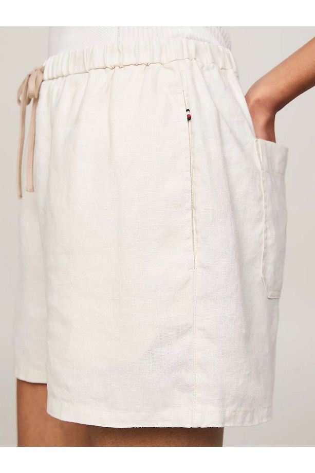 PULL ON CASUAL LINEN SHORT - 1