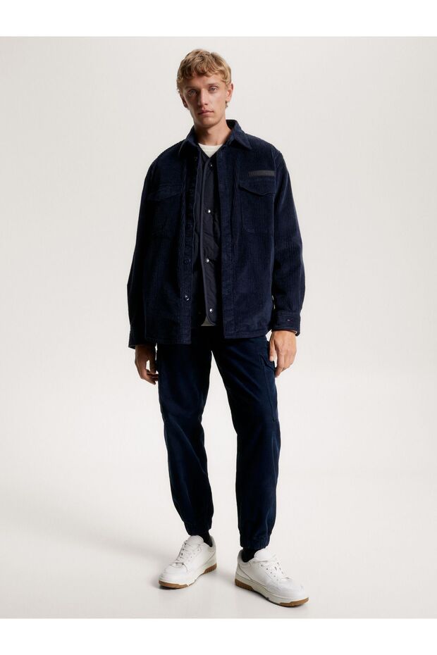 CORDUROY SOLID OVERSHIRT - 7