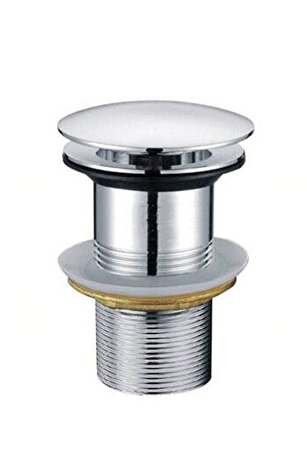 Pop-up Complete Chrome Flush Head Push-Push Chrome Sink Plug - 1