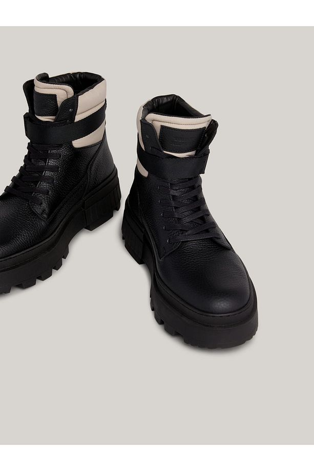 TH ELEVATED CHUNKY LTH BKLE BOOT - 4