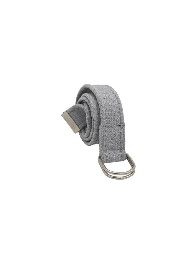Unisex Light Gray D Ring Woven Tactical Sport Canvas Cloth Denim Belt