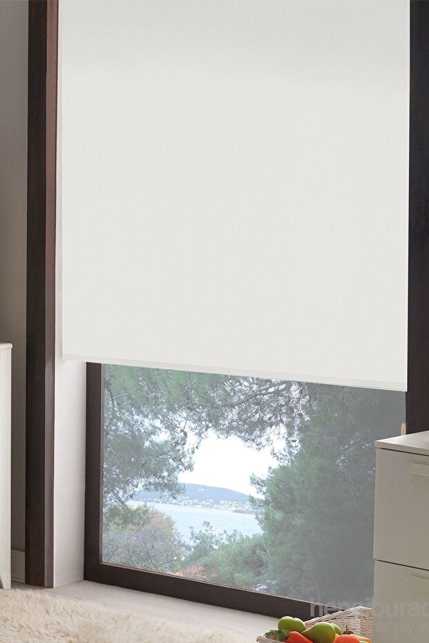 Rüyaper Mat Polyester Ekru Stor Perde - 1