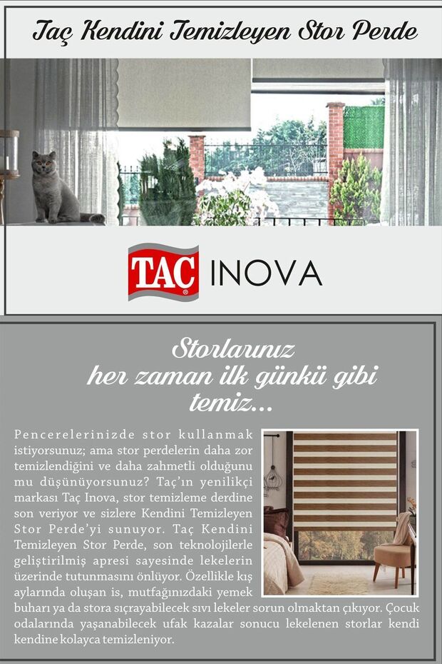 Rüyaper Krem Bambu Zebra Perde - 3