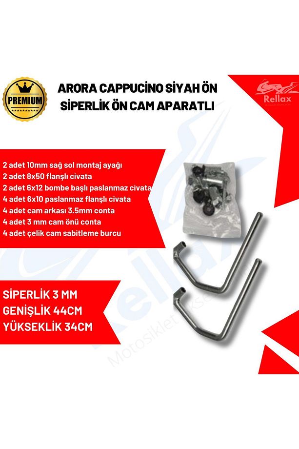 Arora Cappucino Uyumlu Siperlik Siyah Ön Siperlik Ön Cam Aparatlı - 2
