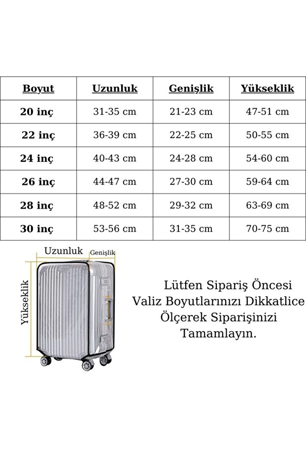 Bavul kılıfı şeffaf - 5