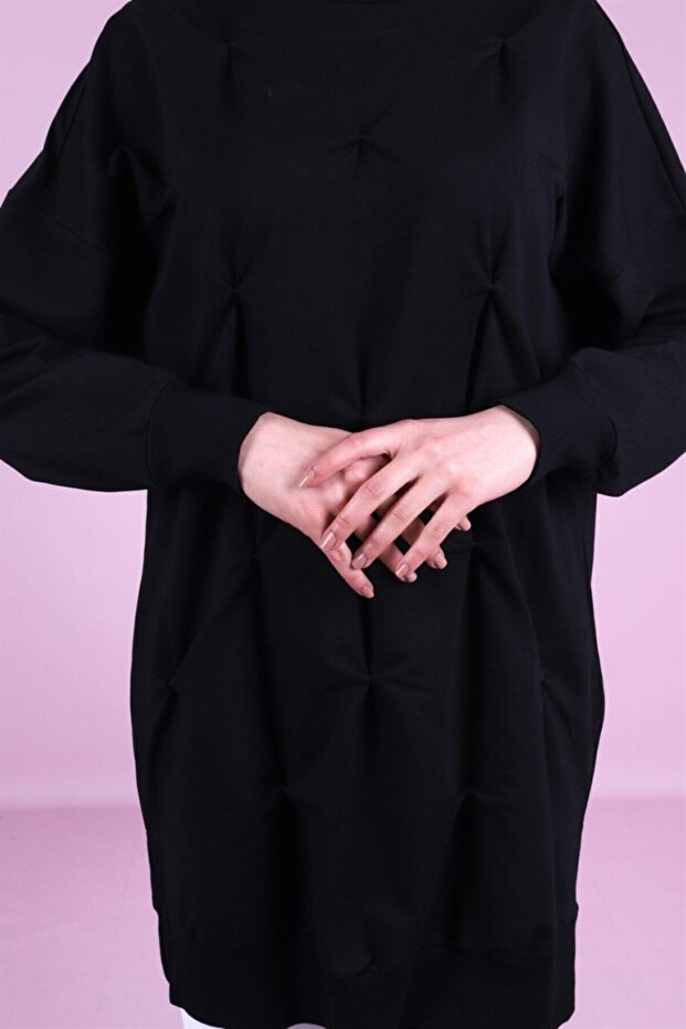 30644 طاقم الرقبة 2 خيط سترة سوداء - 3