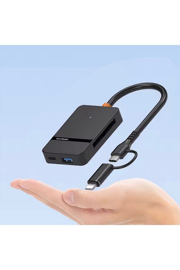 ADS-315 Lightning + USB-C MS CF TF/SD DHC SDXC Kamera Tak Çalıştır Type C USB 3.0 Data Kart Okuyucu - 3