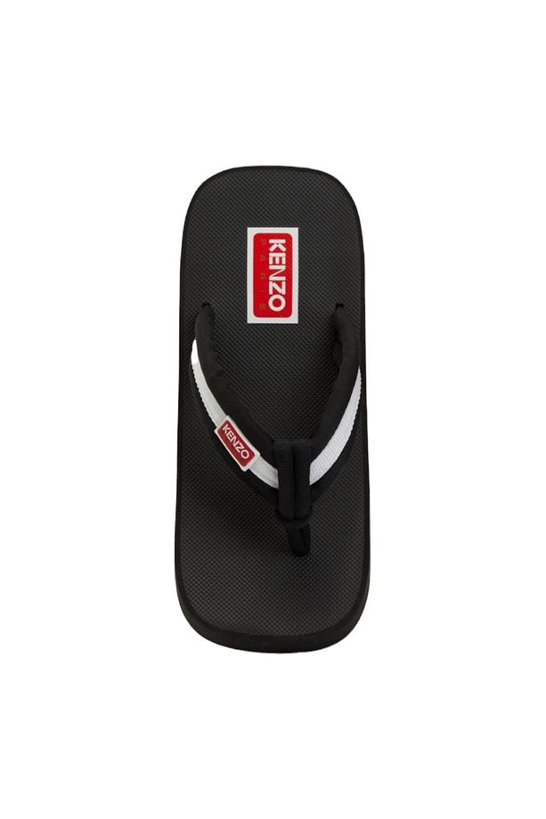 Logo-Patch Striped Flip Flops - 2