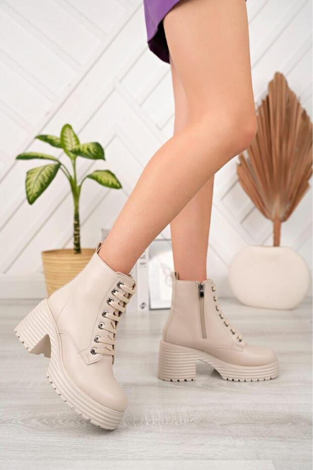 Kadın Platform Topuklu Bot&Bootie - 1