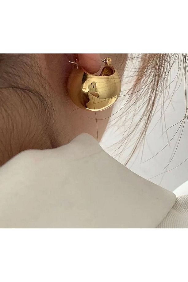 Gold Vip Seri Mango Top Model Kadın Marka Çelik Küpe - 1