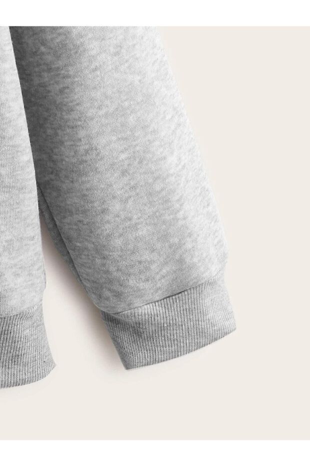 Szürke női cipzáras izzadságkardigán 2 húros - 4