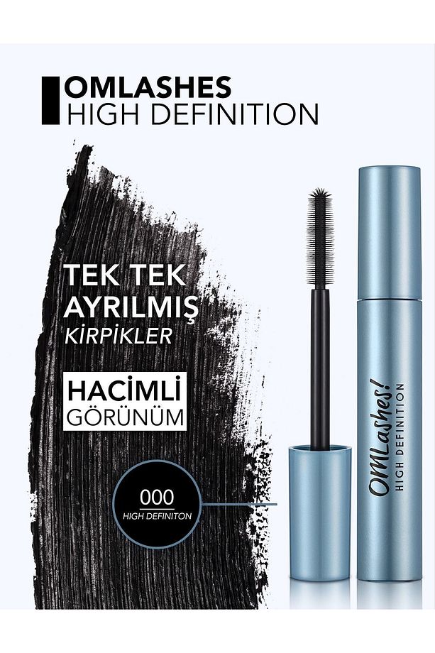 Kirpikleri Tek Tek Ayıran Ve Kıvrım Veren Maskara (SİYAH) - Omlashes Mascara - 000 - 8690604539062 - 4
