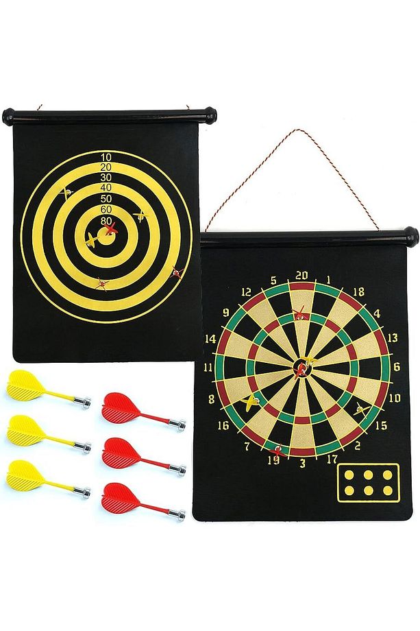 Manyetik Mıknatıslı Katlanır Dart Seti Büyük Boy Çift Taraflı Bez Manyetik Dart Uçu Güçlü Mıknatıs - 6