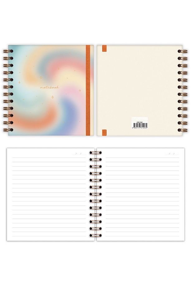 15x15 cm Kare 2'li Set Spiralli Süresiz Planlayıcı Ajanda ve Defter - 9