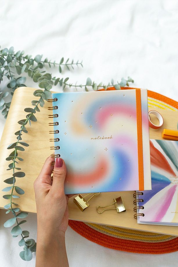 15x15 cm Kare 2'li Set Spiralli Süresiz Planlayıcı Ajanda ve Defter - 5