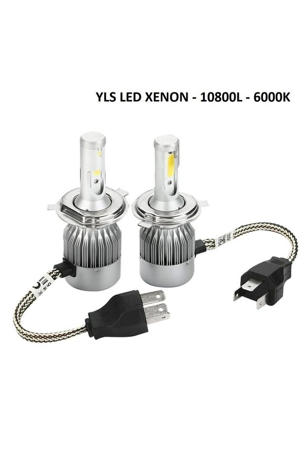 Yeni Model - Zenon H4 Led Araba Far Ampül Xenon Led Uzun Kısa 10800 Lümen Şimşek Etkili 6000k - 4