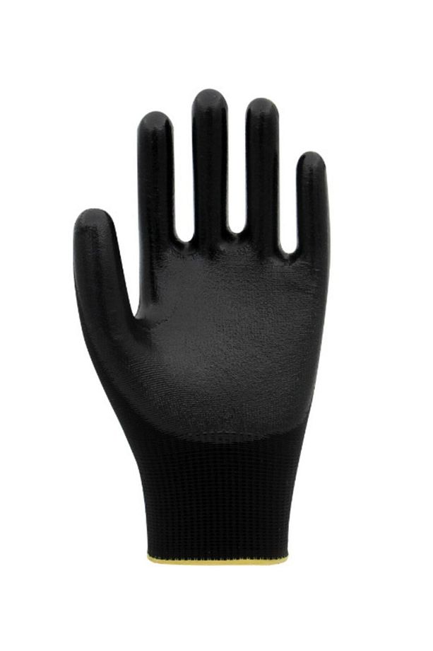 Siyah Pn7 Polyester Örme Nitril Eldiven No:10 3 Çift - 2
