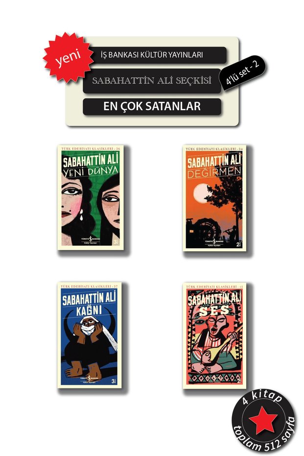 Sabahattin Ali Serisi , Most Read Books Set of 4