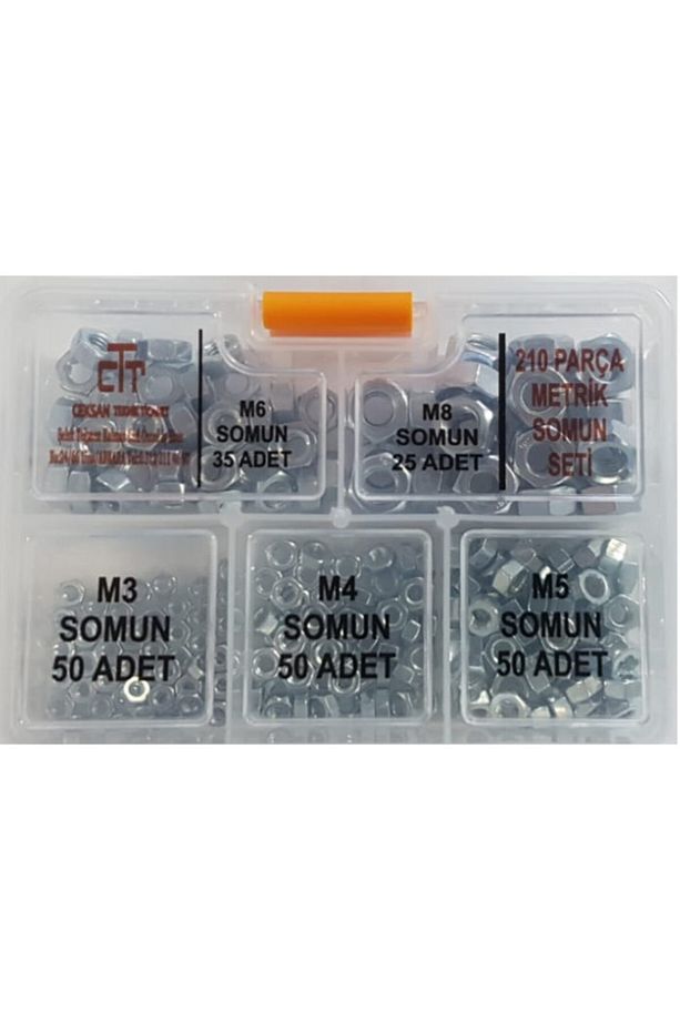 Somun Seti 210 Parça -metrik Somun Set M3-m4-m5-m6-m8 Kullanışlı Somun Seti-organizer Kutulu - 4