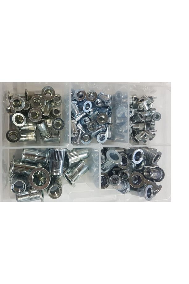 Perçin Somun Seti 120 Parça Flanşlı Perçin Somun M3-m4-m5-m6-m8 - 3