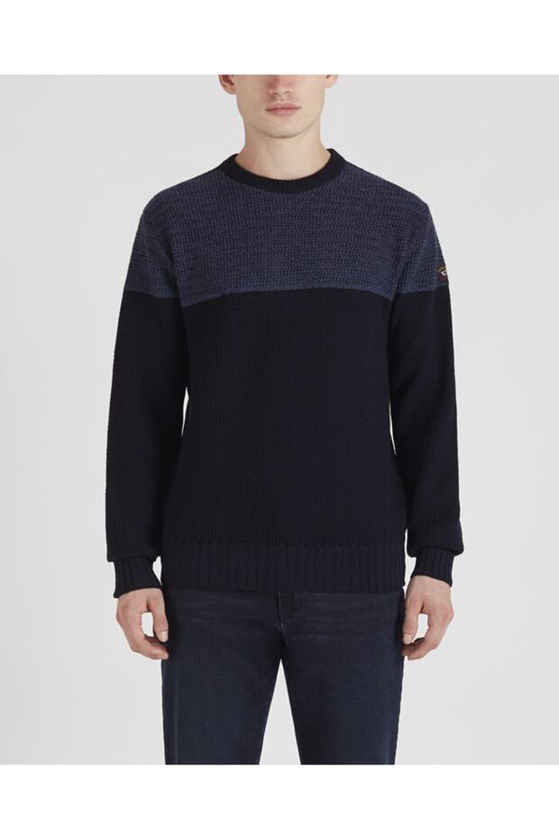 Men's Knitted Roundneck C.W.Wool Sweater