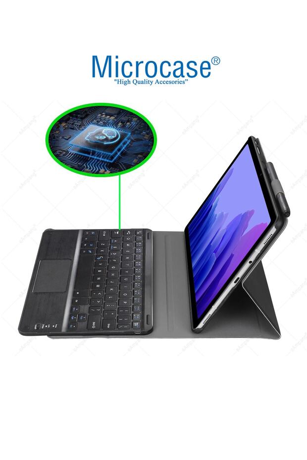 Samsung Galaxy Tab A7 T500 T505 T507 10.4 Bluetooth Klavye + Touchpad Standlı Kılıf - Bkk2 - 4