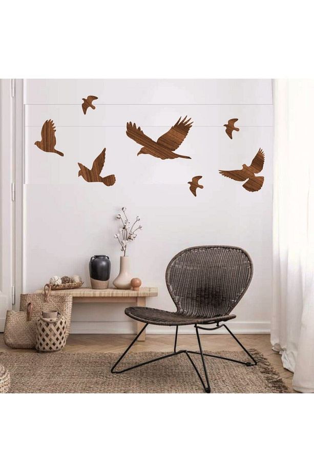 Kuş Duvar Dekoru 7 Adet Set - 1