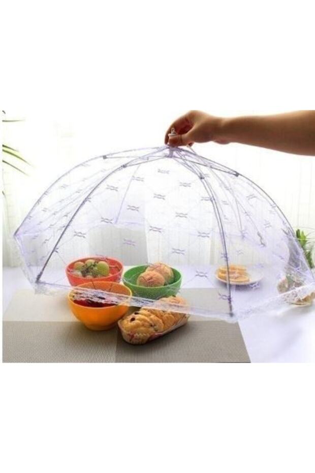 Gıda Koruma Şemsiyesi Tül Aparat Beyaz 60 Cm