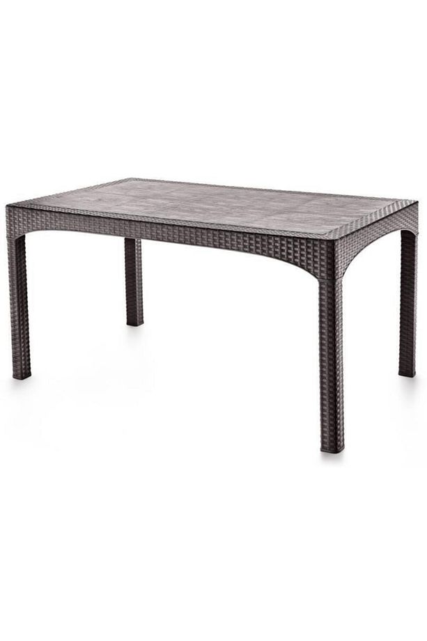 Sy-2587 Kahverengi Rattan Dikdörtgen Kapalı Masa 37535 - 1